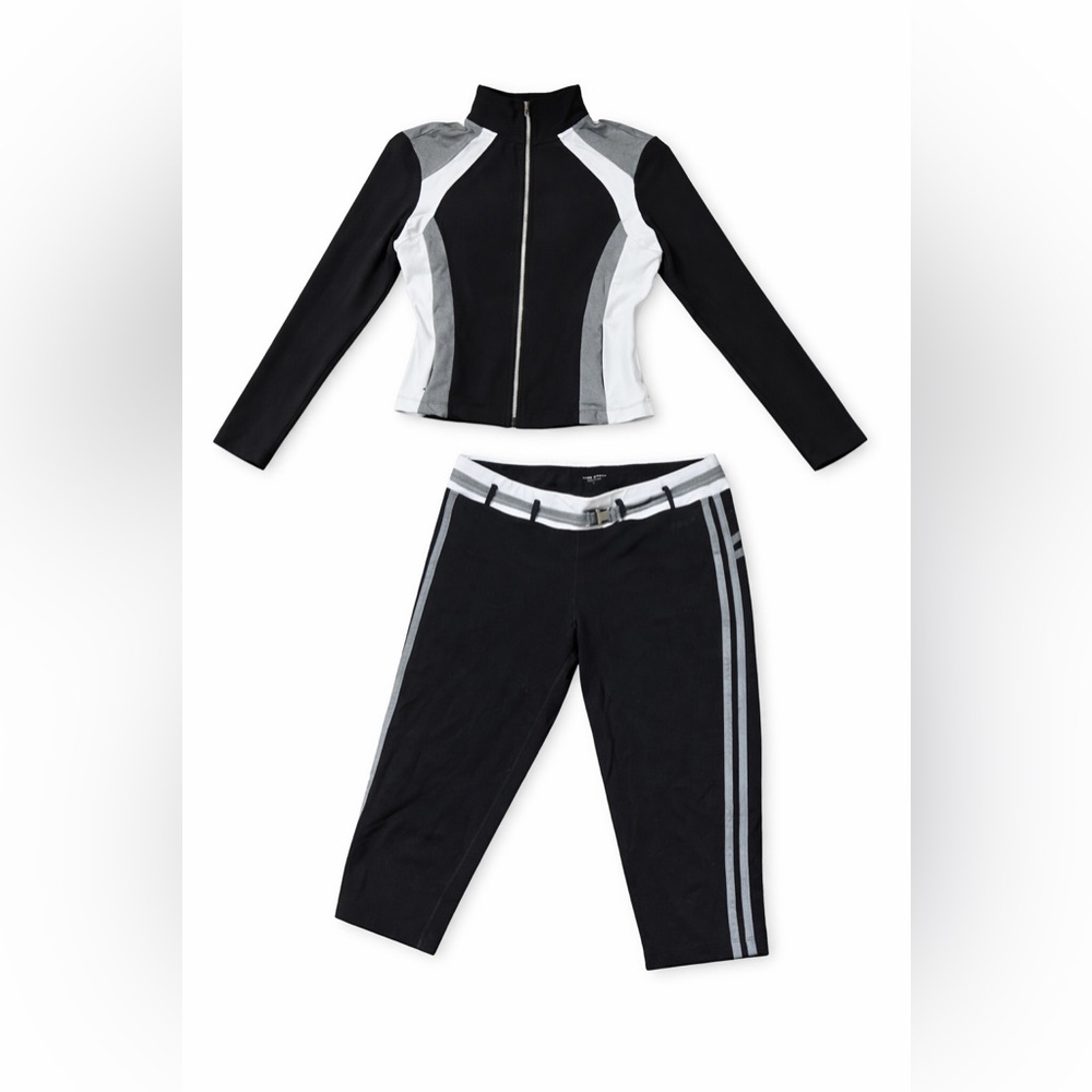 bebe Black and White Track Suit